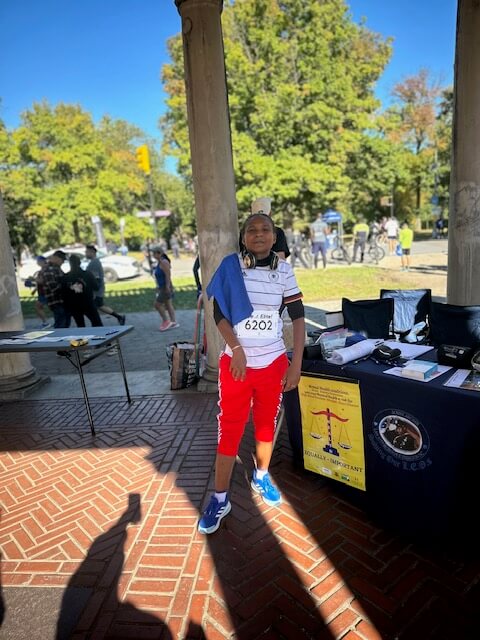 Saving Our Leos table at an outdoor event